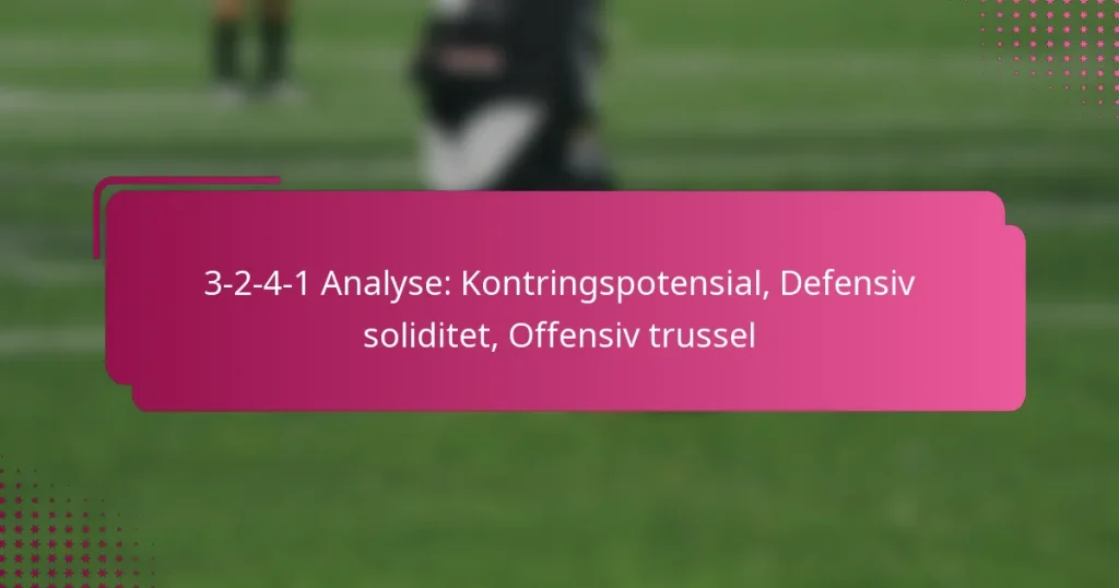 3-2-4-1 Analyse: Kontringspotensial, Defensiv soliditet, Offensiv trussel
