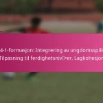 3-2-4-1-formasjon: Integrering av ungdomsspillere, Tilpasning til ferdighetsnivåer, Lagkohesjon