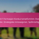 3-2-4-1 Formasjon Konkurransefortrinn: Overgå rivaler, Strategiske innovasjoner, Spillintelligens
