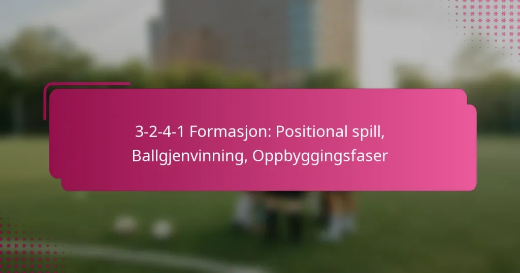 3-2-4-1 Formasjon: Positional spill, Ballgjenvinning, Oppbyggingsfaser