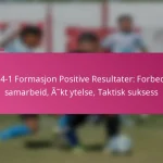 3-2-4-1 Formasjon Positive Resultater: Forbedret samarbeid, Økt ytelse, Taktisk suksess