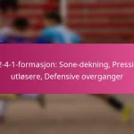 3-2-4-1-formasjon: Sone-dekning, Pressing utløsere, Defensive overganger