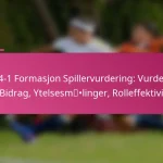 3-2-4-1 Formasjon Spillervurdering: Vurdering av Bidrag, Ytelsesmålinger, Rolleffektivitet