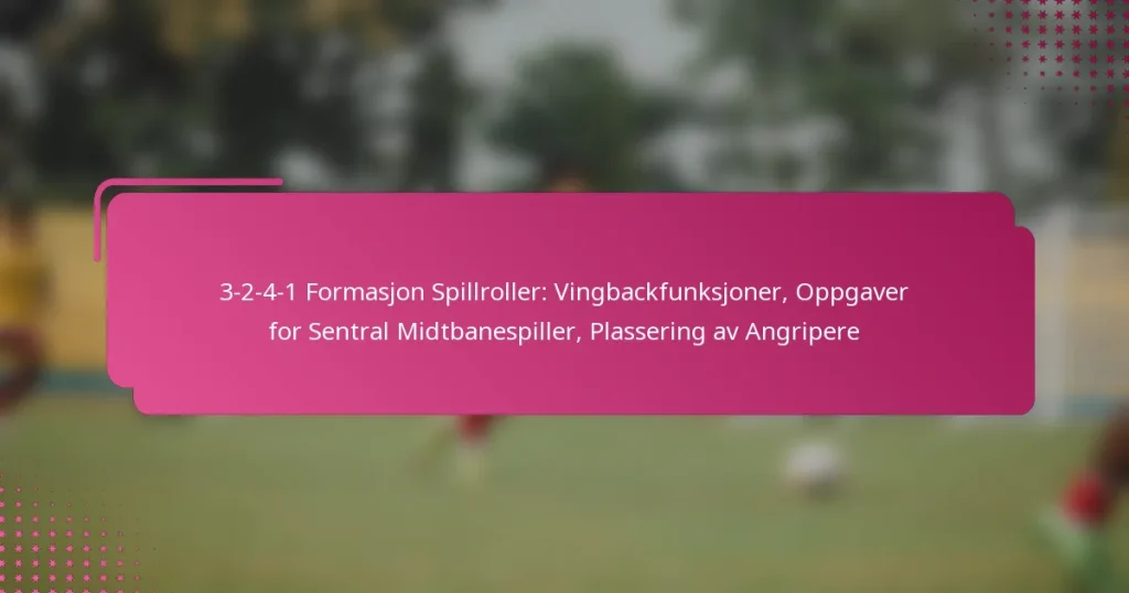 3-2-4-1 Formasjon Spillroller: Vingbackfunksjoner, Oppgaver for Sentral Midtbanespiller, Plassering av Angripere