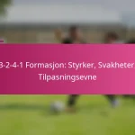 3-2-4-1 Formasjon: Styrker, Svakheter, Tilpasningsevne