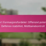 3-2-4-1 Formasjonsfordeler: Offensivt potensial, Defensiv stabilitet, Midtbanekontroll