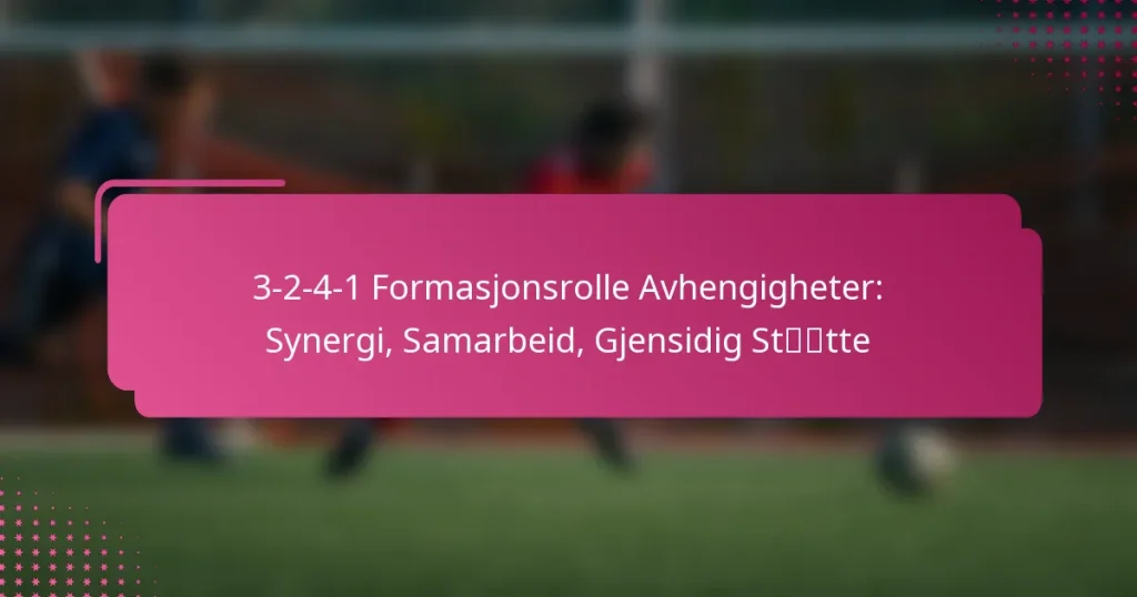 3-2-4-1 Formasjonsrolle Avhengigheter: Synergi, Samarbeid, Gjensidig Støtte