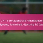 3-2-4-1 Formasjonsrolle Avhengigheter: Synergi, Samarbeid, Gjensidig Støtte