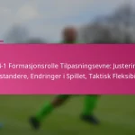 3-2-4-1 Formasjonsrolle Tilpasningsevne: Justering til Motstandere, Endringer i Spillet, Taktisk Fleksibilitet