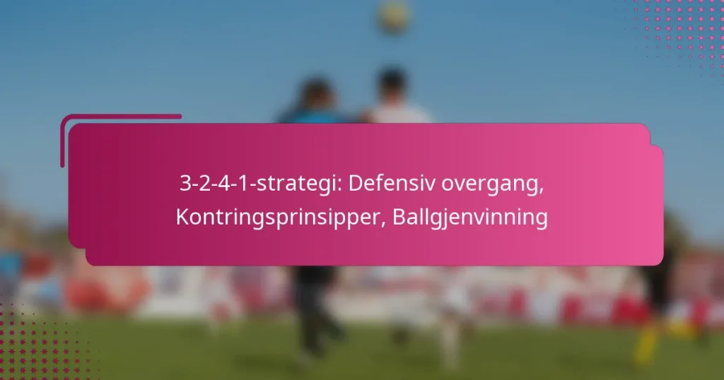 3-2-4-1-strategi: Defensiv overgang, Kontringsprinsipper, Ballgjenvinning