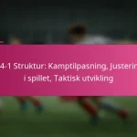 3-2-4-1 Struktur: Kamptilpasning, Justeringer i spillet, Taktisk utvikling
