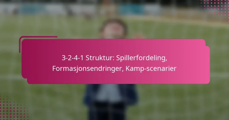 3-2-4-1 Struktur: Spillerfordeling, Formasjonsendringer, Kamp-scenarier