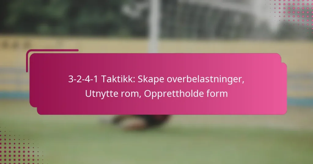 3-2-4-1 Taktikk: Skape overbelastninger, Utnytte rom, Opprettholde form