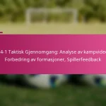 3-2-4-1 Taktisk Gjennomgang: Analyse av kampvideoer, Forbedring av formasjoner, Spillerfeedback