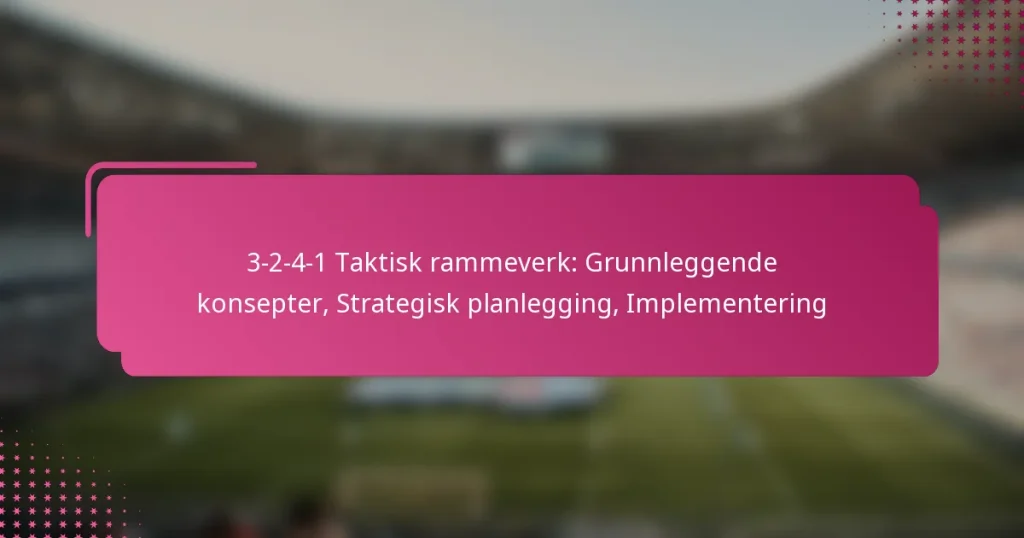 3-2-4-1 Taktisk rammeverk: Grunnleggende konsepter, Strategisk planlegging, Implementering