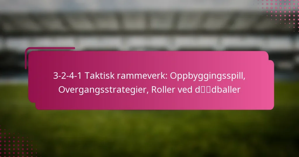 3-2-4-1 Taktisk rammeverk: Oppbyggingsspill, Overgangsstrategier, Roller ved dødballer