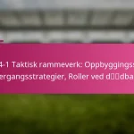 3-2-4-1 Taktisk rammeverk: Oppbyggingsspill, Overgangsstrategier, Roller ved dødballer