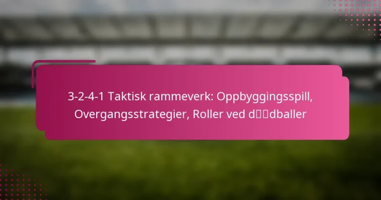 3-2-4-1 Taktisk rammeverk: Oppbyggingsspill, Overgangsstrategier, Roller ved dødballer