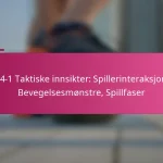 3-2-4-1 Taktiske innsikter: Spillerinteraksjoner, Bevegelsesmønstre, Spillfaser