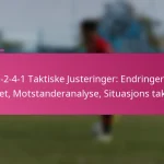 3-2-4-1 Taktiske Justeringer: Endringer i spillet, Motstanderanalyse, Situasjons taktikk