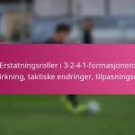 Erstatningsroller i 3-2-4-1-formasjonen: Innvirkning, taktiske endringer, tilpasningsevne