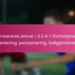Forsvareres ansvar i 3-2-4-1-formasjonen: Markering, posisjonering, ballgjenvinning