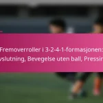 Fremoverroller i 3-2-4-1-formasjonen: Avslutning, Bevegelse uten ball, Pressing