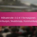 Målvaktrolle i 3-2-4-1-formasjonen: Distribusjon, Skuddstopp, Kommunikasjon