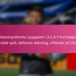 Midtbanespillerens oppgaver i 3-2-4-1-formasjonen: Koble spill, defensiv dekning, offensiv støtte