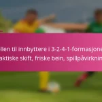 Rollen til innbyttere i 3-2-4-1-formasjonen: Taktiske skift, friske bein, spillpåvirkning